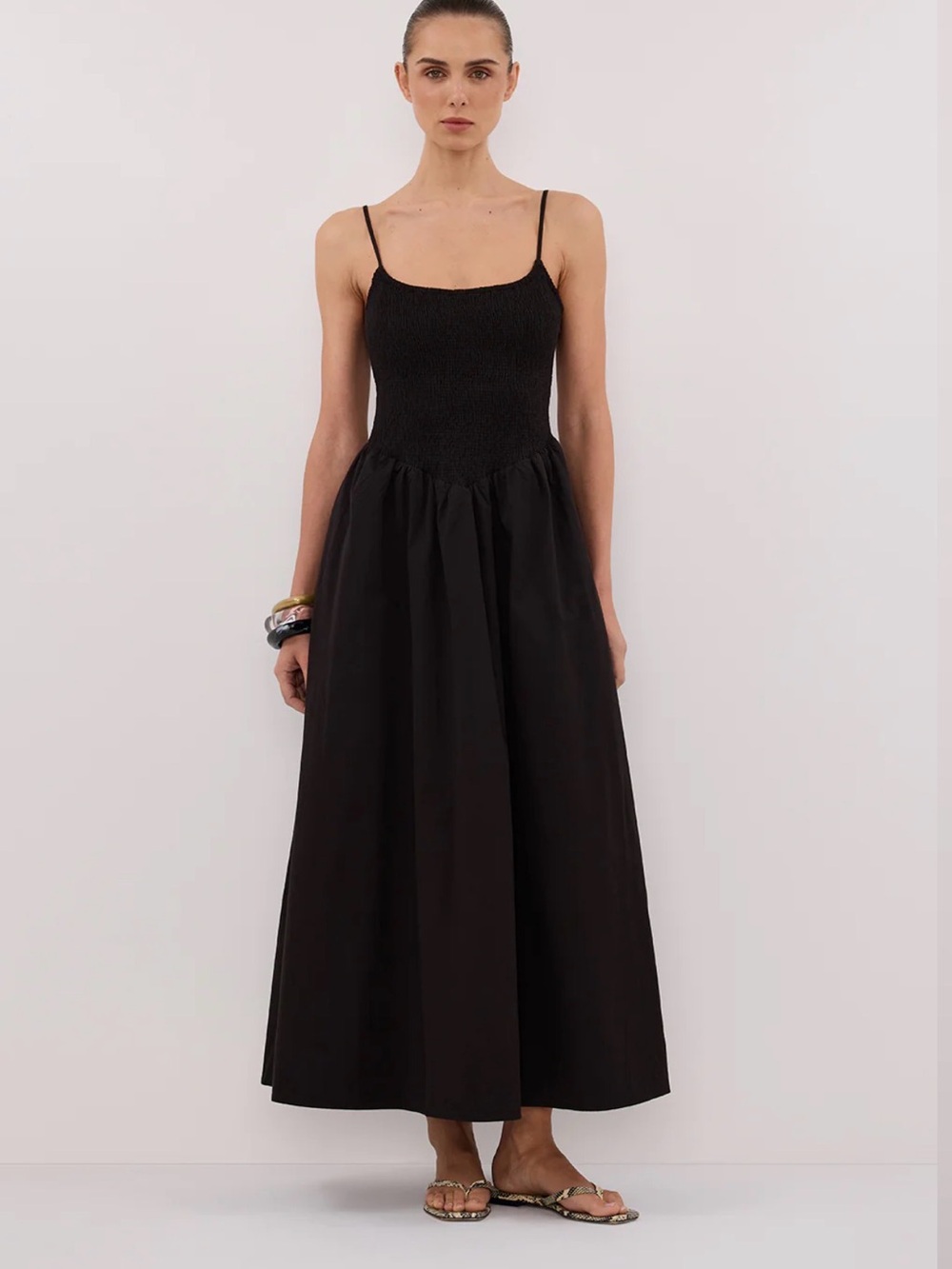 DISSH Milano Black Cotton Midi Dress- US 6